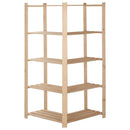 vidaXL 5 szintes tömör fenyőfa sarok-tárolóállvány 82,5x82,5x170 cm