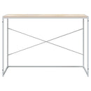 vidaXL fehér-tölgyszínű szerelt fa számítógépasztal 110 x 60 x 70 cm