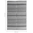 vidaXL kültéri szőnyeg ARAKIL fekete 120x180 cm PP