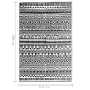 vidaXL kültéri szőnyeg ARAKIL fekete 140x200 cm PP