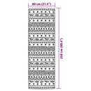vidaXL kültéri szőnyeg ARAKIL szürke 80x250 cm PP