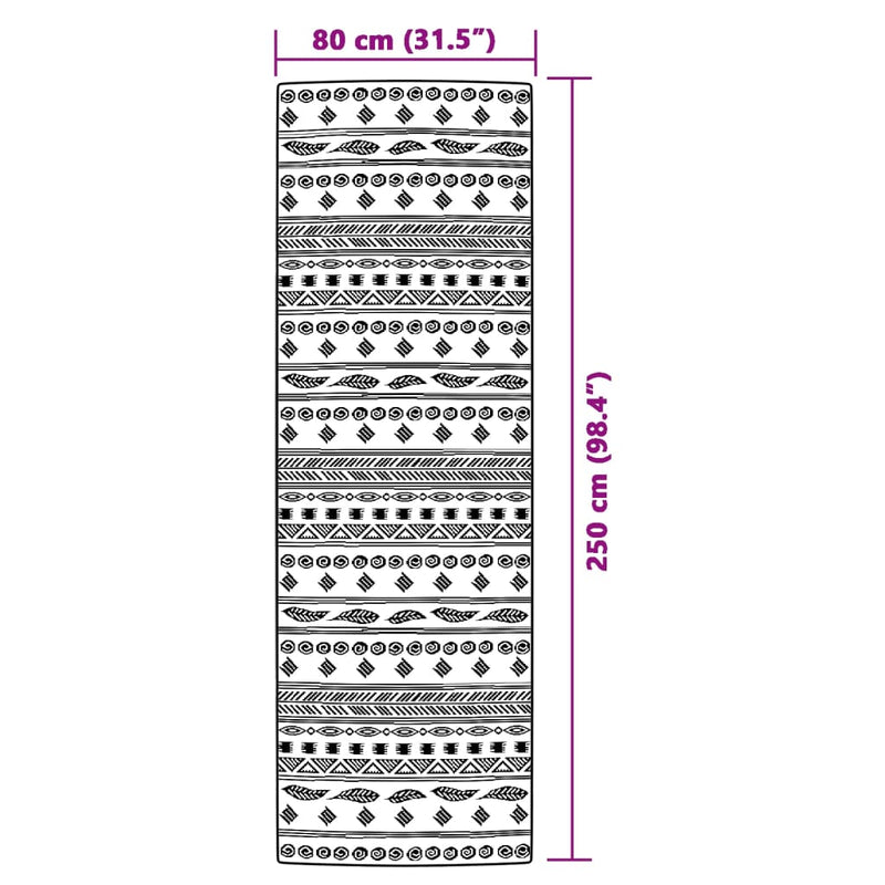 vidaXL kültéri szőnyeg ARAKIL szürke 80x250 cm PP