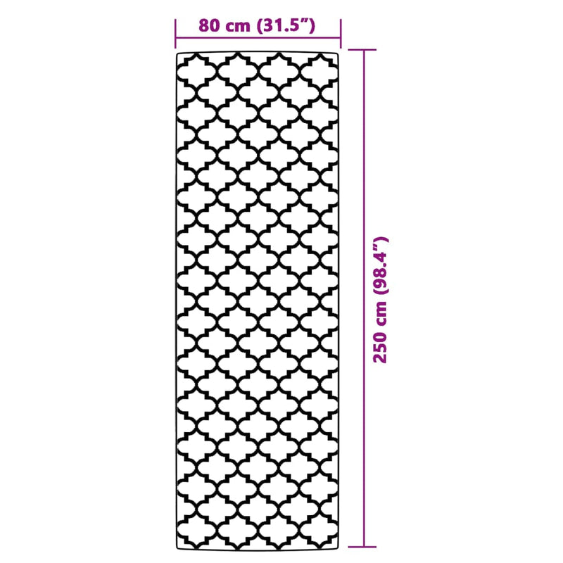 vidaXL kültéri szőnyeg ARAKIL kék 80x250 cm PP