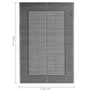vidaXL kültéri szőnyeg ARAKIL fekete 140x200 cm PP