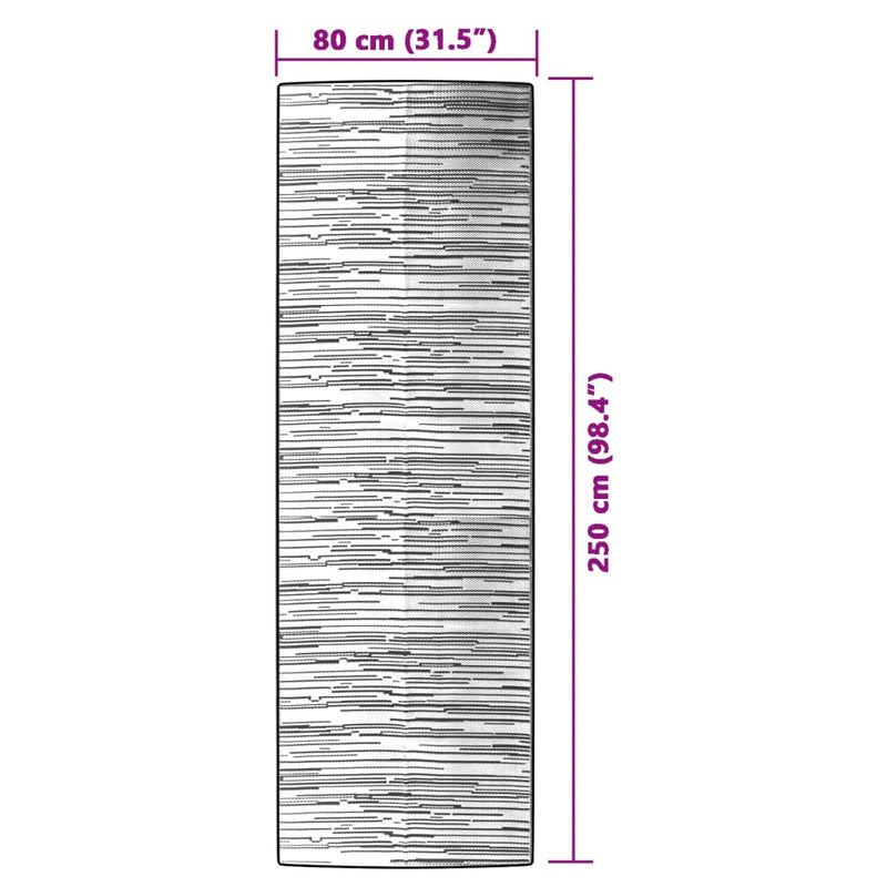 vidaXL kültéri szőnyeg ARAKIL barna 80x250 cm PP