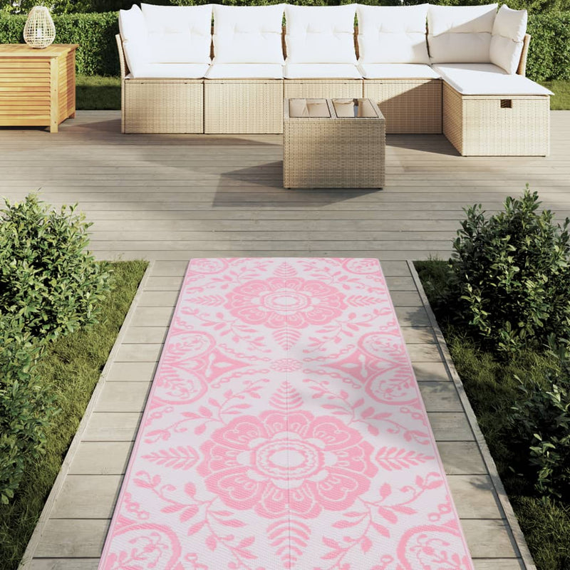 vidaXL kültéri szőnyeg ARAKIL rózsaszín 80x250 cm PP