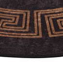 vidaXL fekete és arany csúszásmentes mosható szőnyeg φ 120 cm