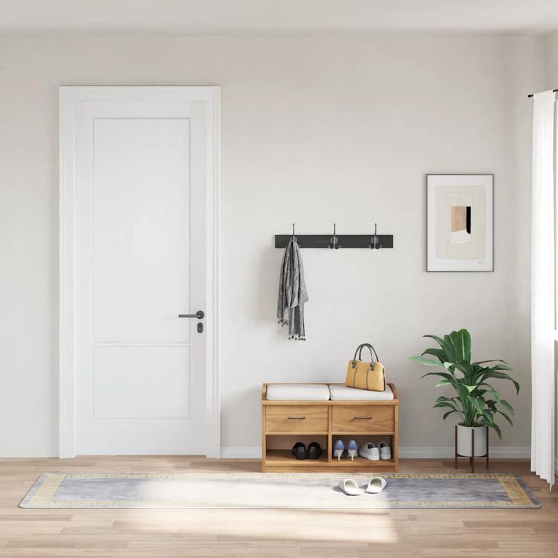 vidaXL szürke csúszásmentes mosható szőnyeg 80 x 300 cm