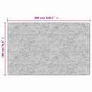 vidaXL szürke csúszásmentes mosható szőnyeg 190 x 300 cm