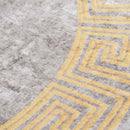 vidaXL szürke csúszásmentes mosható szőnyeg φ 120 cm