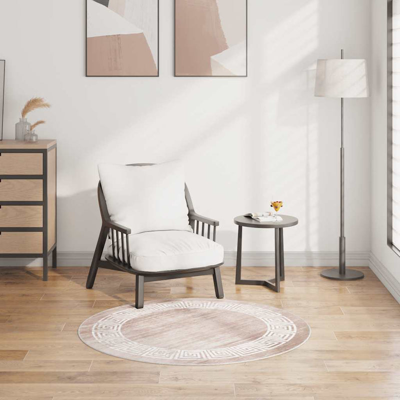 vidaXL bézs csúszásmentes mosható szőnyeg 120 cm