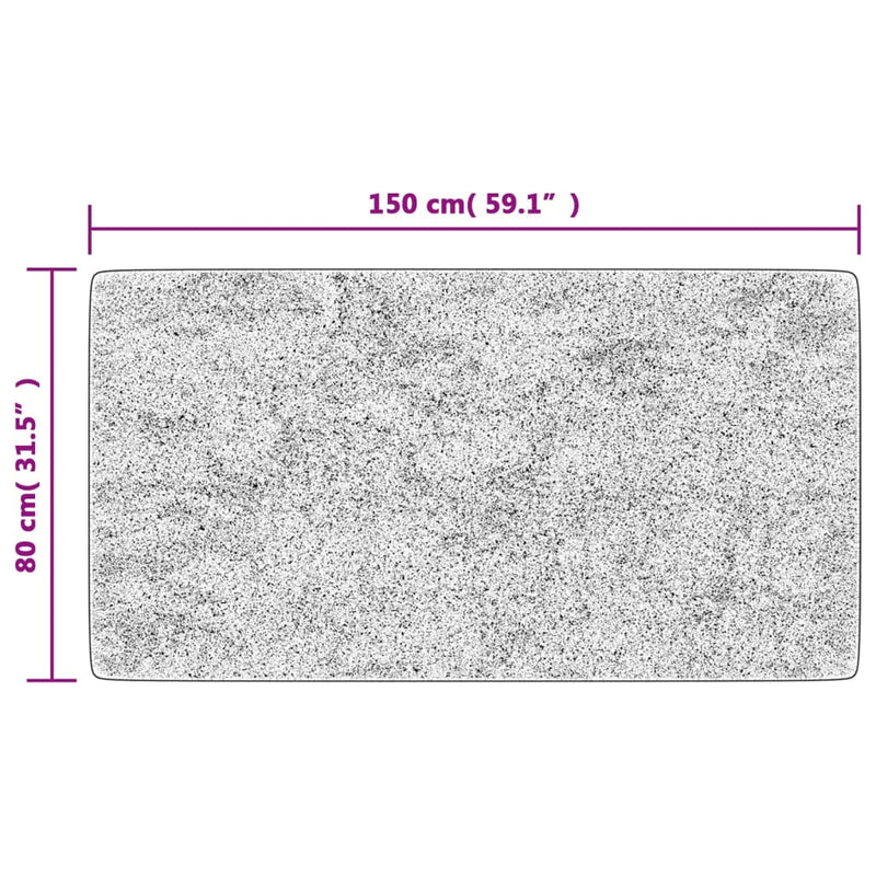 vidaXL szürke csúszásmentes mosható szőnyeg 80 x 150 cm