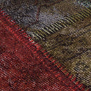 vidaXL többszínű foltvarrott csúszásmentes mosható szőnyeg φ120 cm