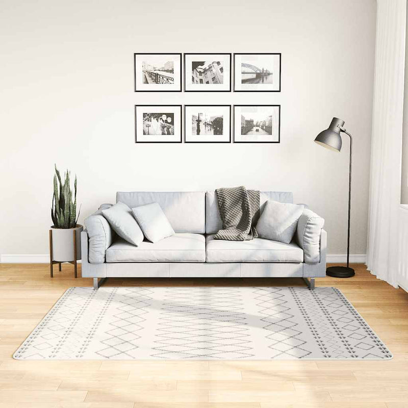 vidaXL fekete és fehér csúszásmentes mosható szőnyeg 120 x 180 cm