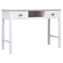 vidaXL fehér tömör császárfa íróasztal 108 x 45 x 76 cm