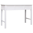 vidaXL fehér tömör császárfa íróasztal 108 x 45 x 76 cm