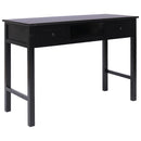 vidaXL fekete tömör császárfa íróasztal 108 x 45 x 76 cm