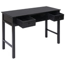 vidaXL fekete tömör császárfa íróasztal 108 x 45 x 76 cm