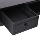 vidaXL fekete tömör császárfa íróasztal 108 x 45 x 76 cm