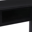 vidaXL fekete tömör császárfa íróasztal 108 x 45 x 76 cm