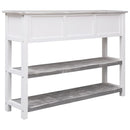 vidaXL antik szürke tömör császárfa tálalószekrény 108 x 30 x 76 cm