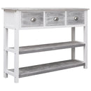 vidaXL antik szürke tömör császárfa tálalószekrény 108 x 30 x 76 cm