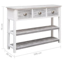 vidaXL antik szürke tömör császárfa tálalószekrény 108 x 30 x 76 cm