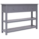 vidaXL szürke tömör császárfa tálalószekrény 108 x 30 x 76 cm