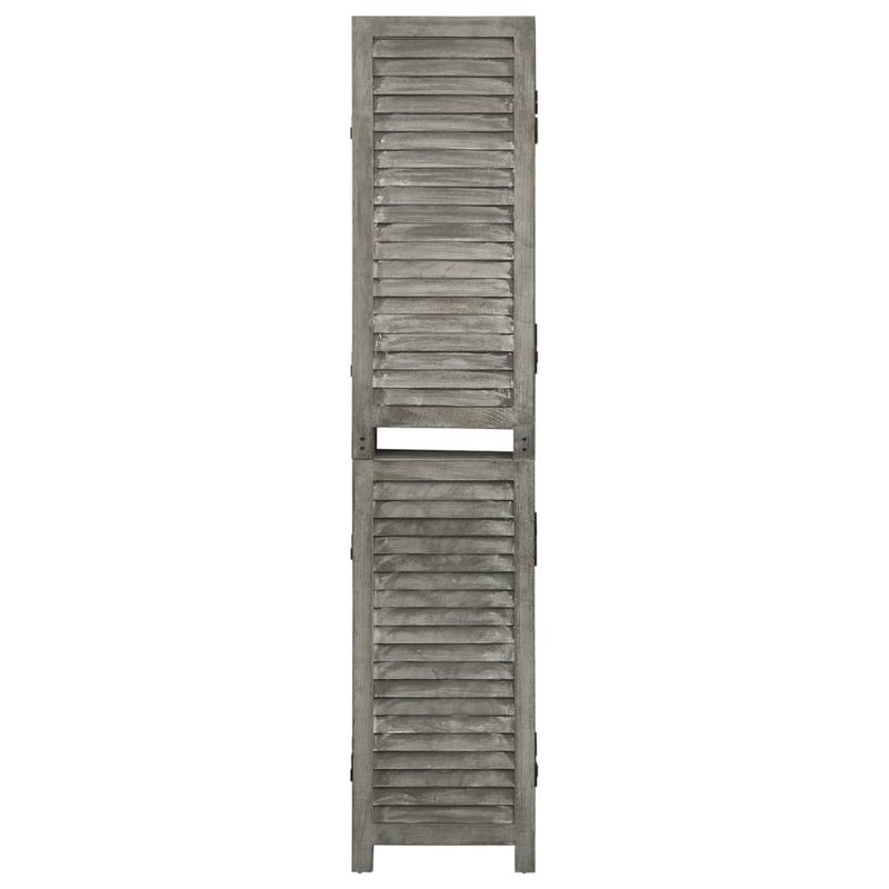 vidaXL szürke 3 paneles tömör faparaván 106,5 x 166 cm