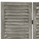 vidaXL szürke 5 paneles tömör faparaván 179 x 166 cm