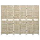 vidaXL 6 paneles tömör császárfa paraván 210 x 165 cm