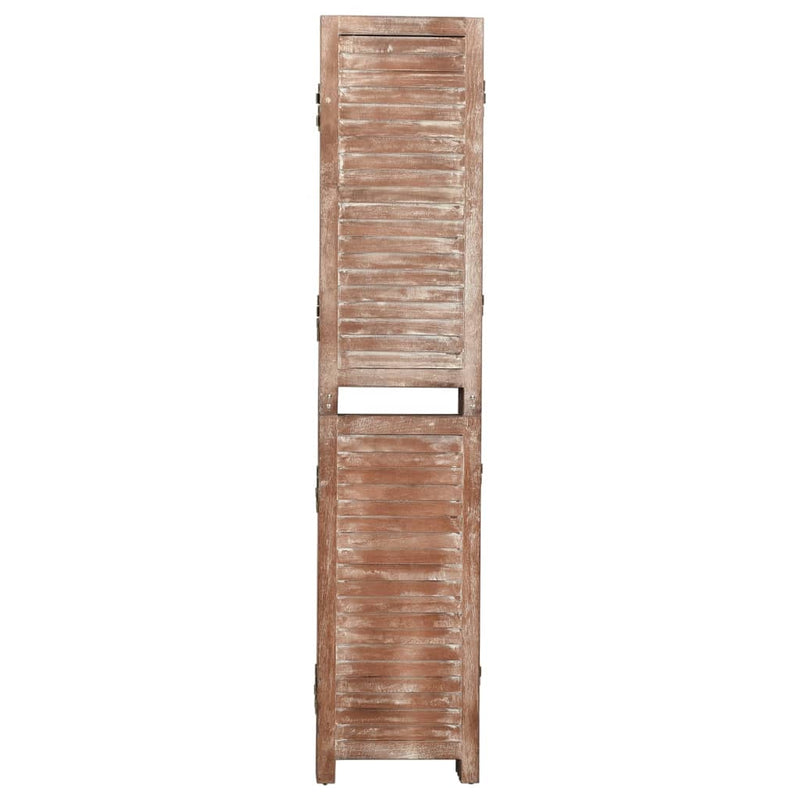 vidaXL 6 paneles barna tömör császárfa paraván 210 x 165 cm