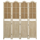 vidaXL 4 paneles barna szövet paraván 140 x 165 cm