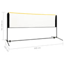 vidaXL fém állítható tollaslabdaháló 300 x 103 x 94-158 cm