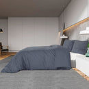 vidaXL antracitszürke mikroszálas ágyneműhuzat-garnitúra 200 x 220 cm