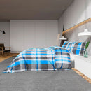 vidaXL kék és szürke pamut ágyneműhuzat-garnitúra 200 x 220 cm