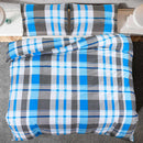 vidaXL kék és szürke pamut ágyneműhuzat-garnitúra 200 x 220 cm