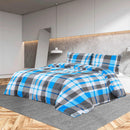 vidaXL kék és szürke pamut ágyneműhuzat-garnitúra 200 x 220 cm