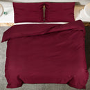vidaXL bordó pamut ágyneműhuzat-garnitúra 260 x 240 cm