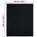 vidaXL 2 db fekete pamutdzsörzé gumis lepedő 100 x 200 cm