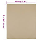 vidaXL 2 db tópszínű pamutdzsörzé gumis lepedő 90x200 cm