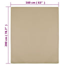 vidaXL tópszínű pamutdzsörzé gumis lepedő 160x200 cm