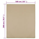 vidaXL 2 db tópszínű pamutdzsörzé gumis lepedő 160x200 cm