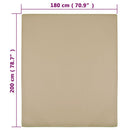 vidaXL 2 db tópszínű pamutdzsörzé gumis lepedő 180x200 cm
