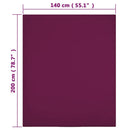 vidaXL bordó pamutdzsörzé gumis lepedő 140x200 cm