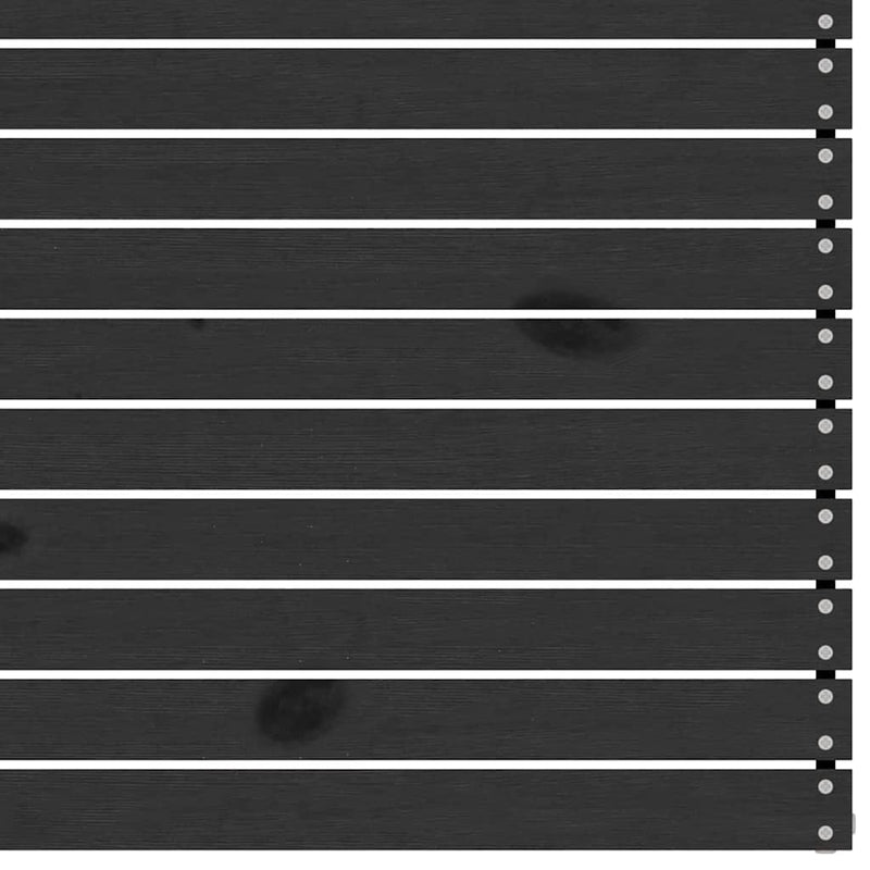 vidaXL fekete tömör fenyőfa kerti középső kanapé