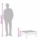 vidaXL fehér tömör fenyőfa kerti lábzsámoly