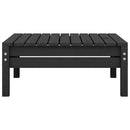 vidaXL fekete tömör fenyőfa kerti lábzsámoly