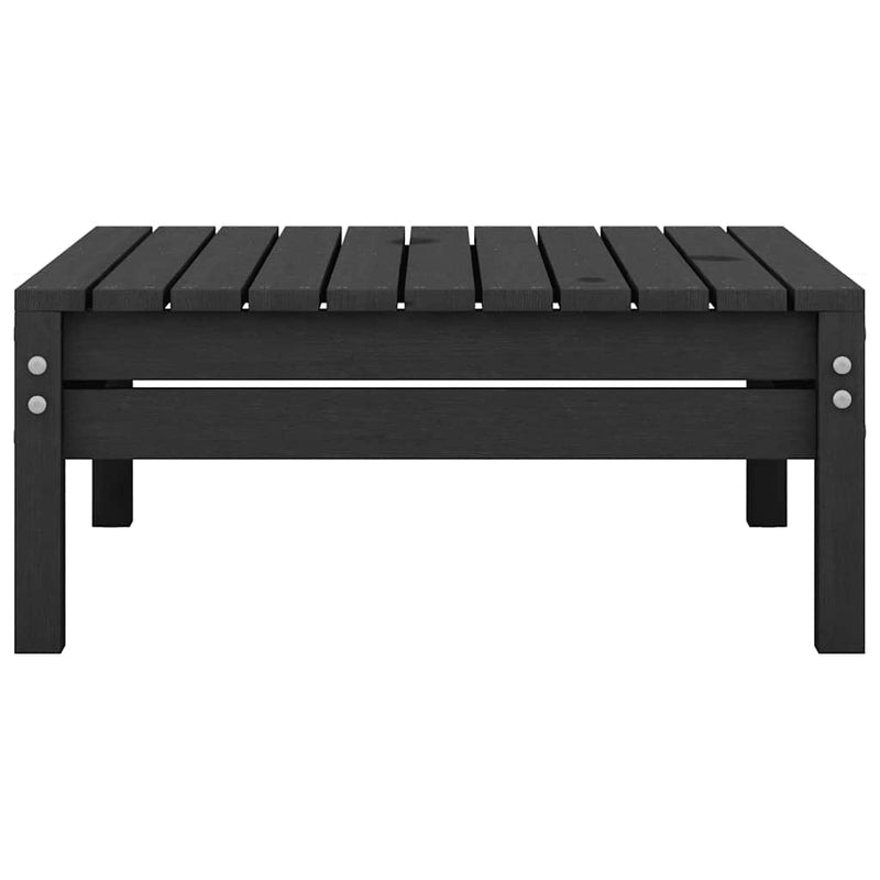 vidaXL fekete tömör fenyőfa kerti lábzsámoly