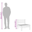 vidaXL 4 db mézbarna tömör fenyőfa kerti középső kanapé